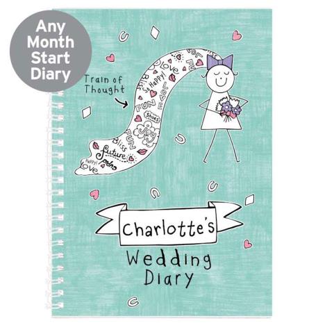 Personalised Purple Ronnie A5 Bride Wedding Diary Extra Image 1